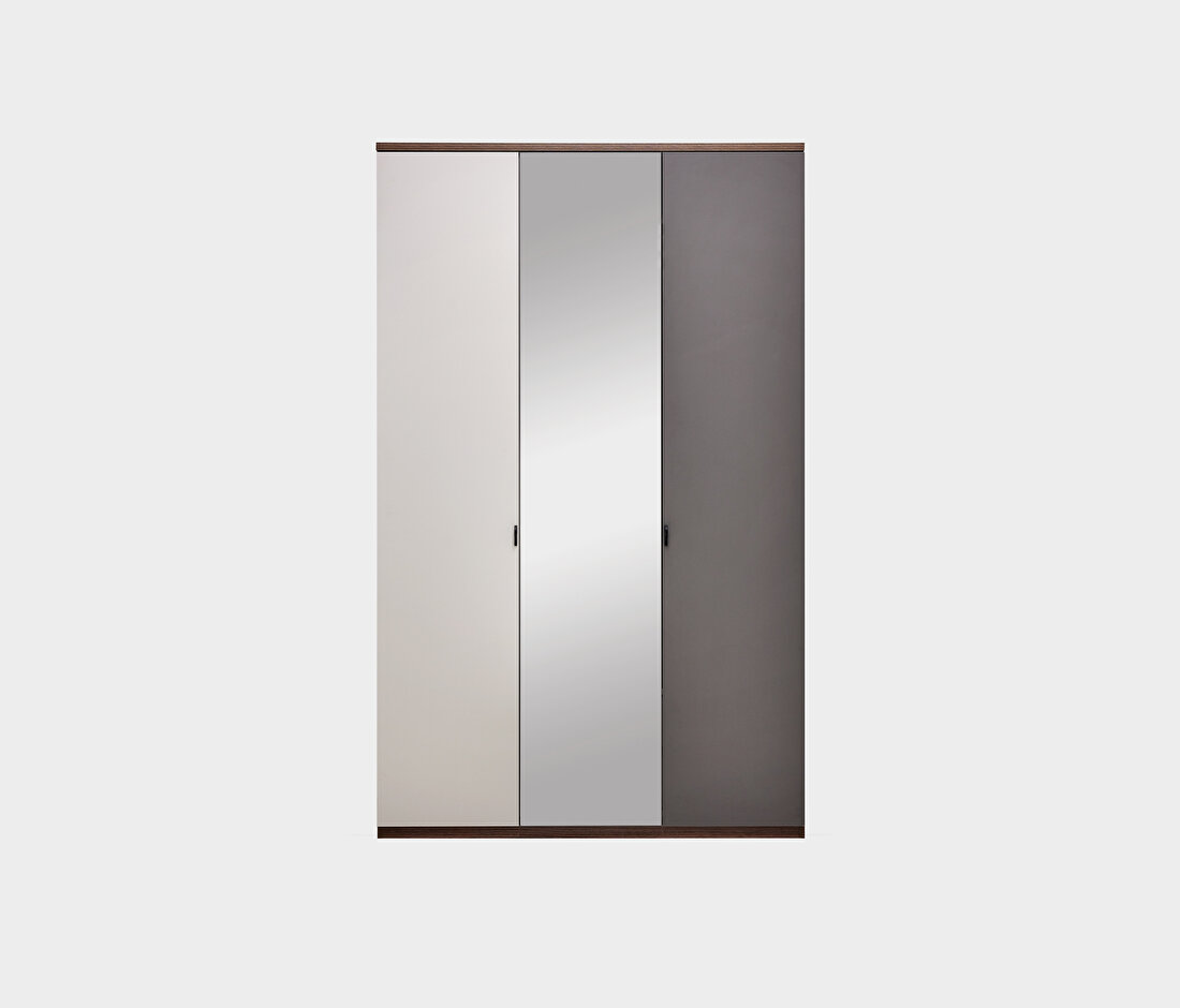 Cordell White-Gray-Walnut Wardrobe