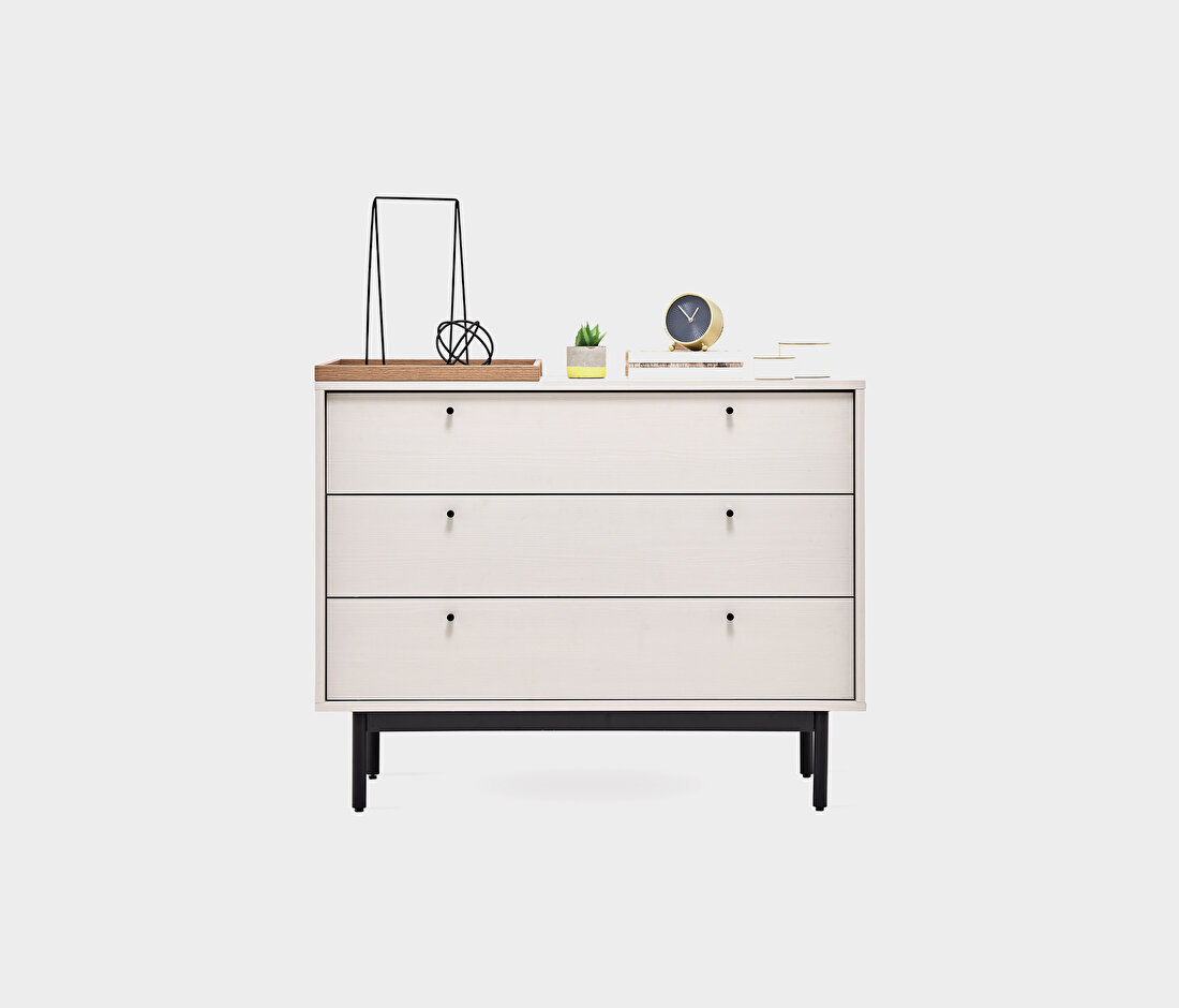 Loreto Off-White Walnut Chest of Drawers