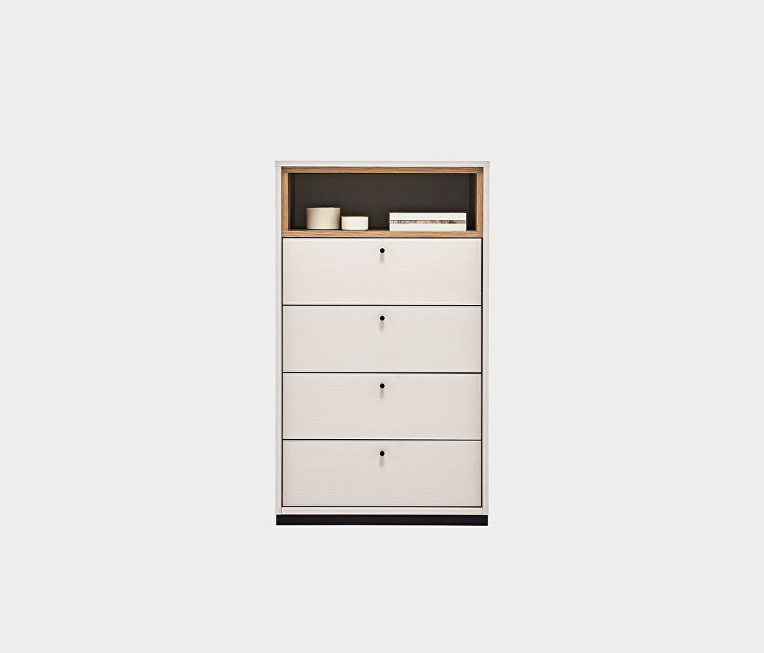 Loreto Off-White-Walnut Chest of Drawers