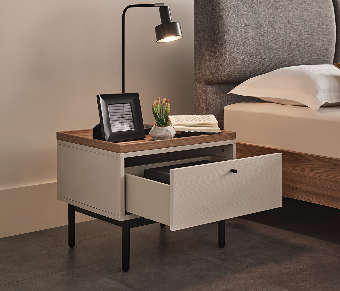 Loreto Off-White Nightstand