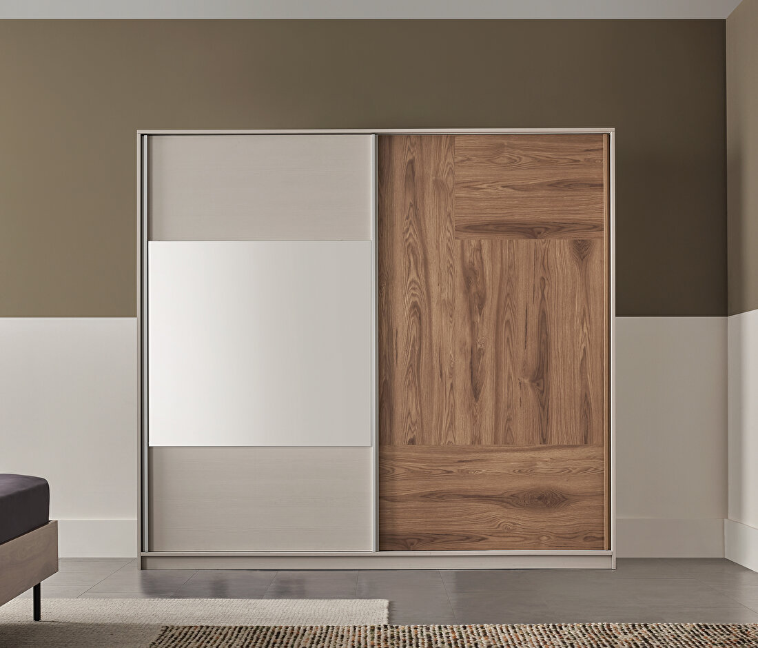 Loreto Off-White-Walnut Wardrobe