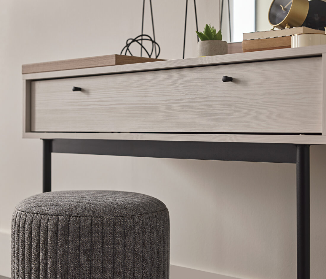 Loreto Off-White-Walnut Vanity Table