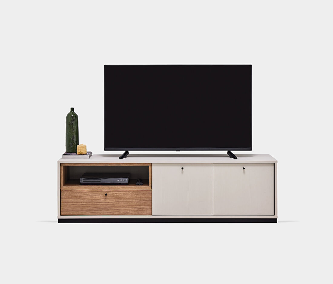 Loreto Off-White-Walnut TV Stand