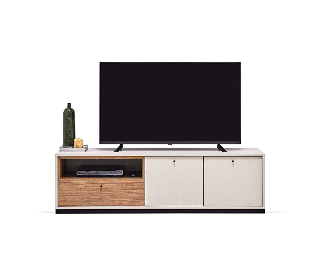 Loreto Off-White-Walnut TV Stand