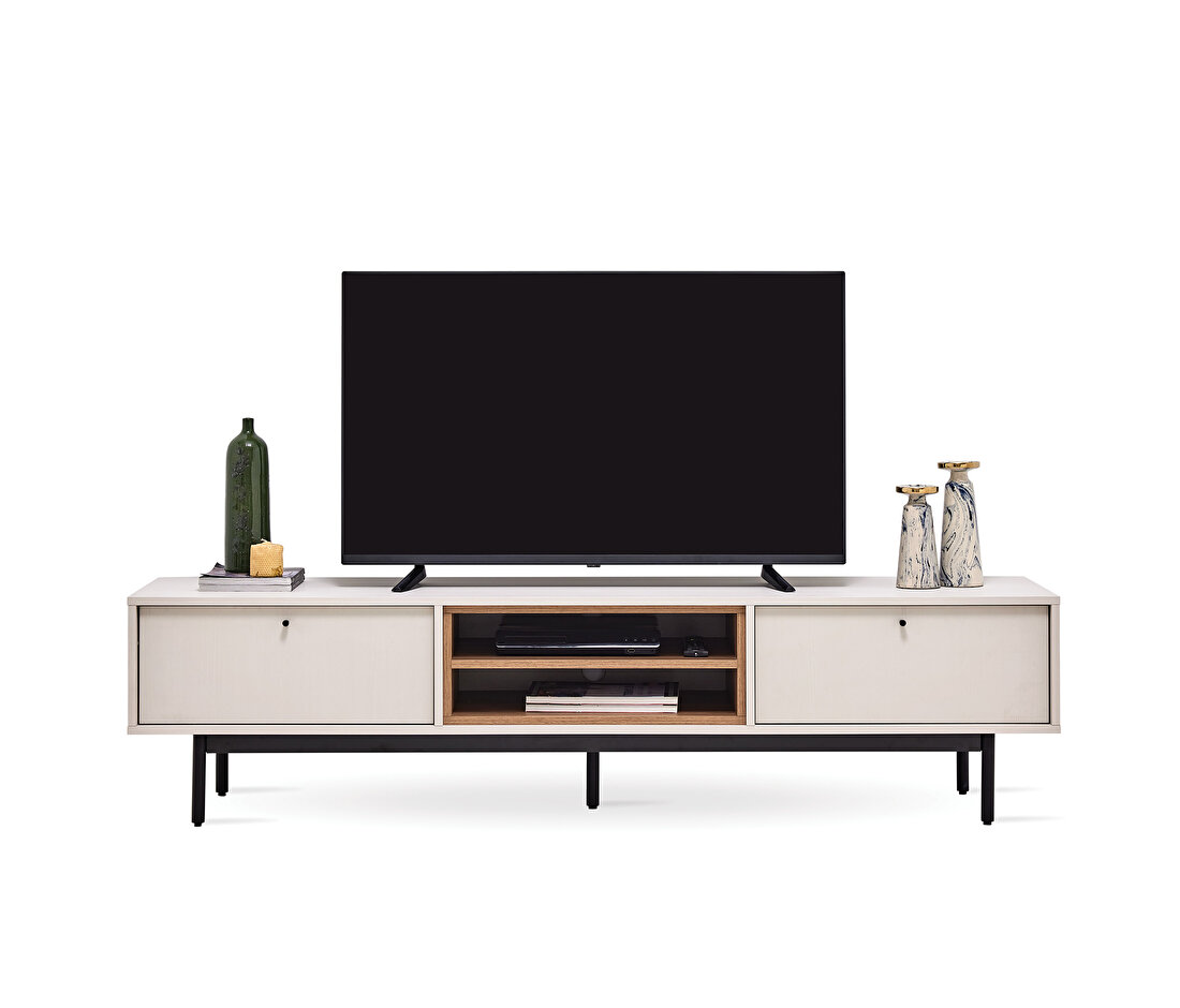 Loreto Off-White-Walnut TV Stand