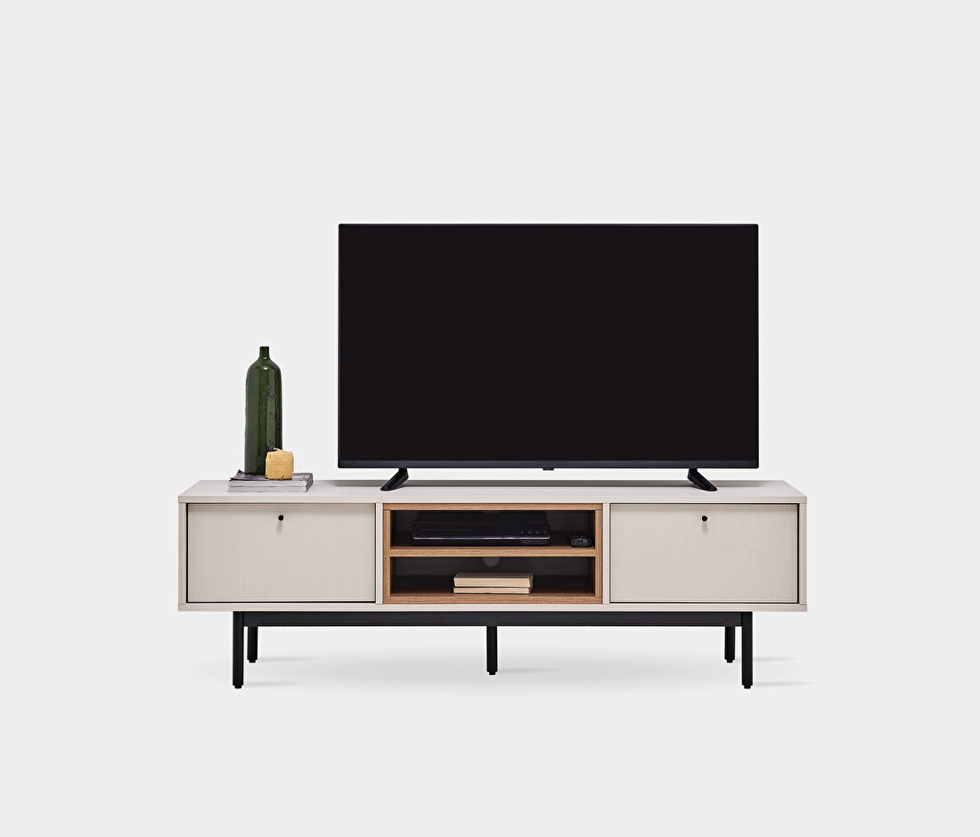 Loreto Off-White-Walnut TV Stand