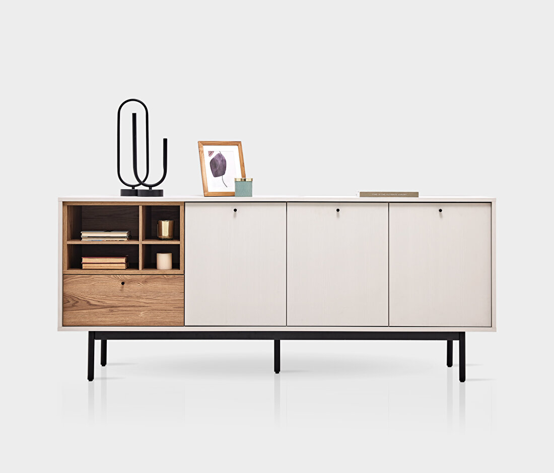 Loreto Off-White-Walnut Sideboard
