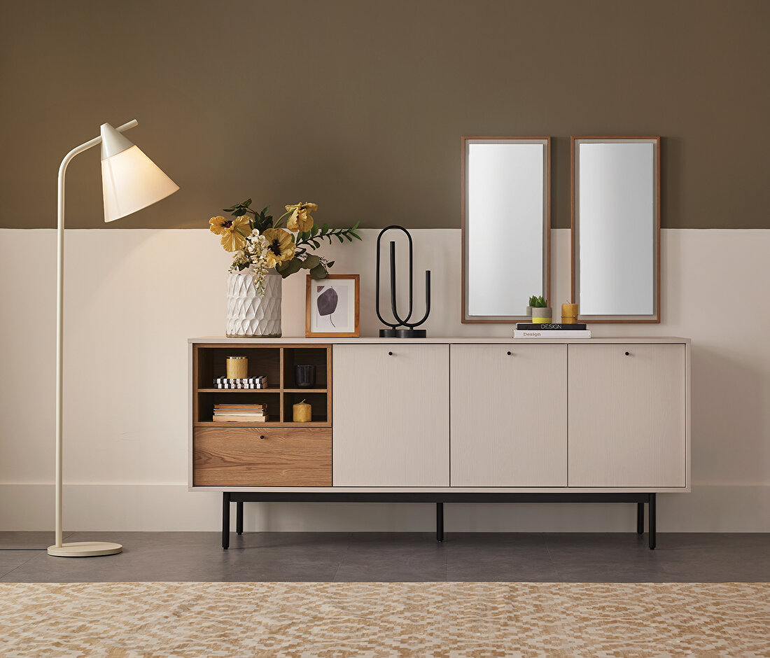 Loreto Off-White-Walnut Sideboard