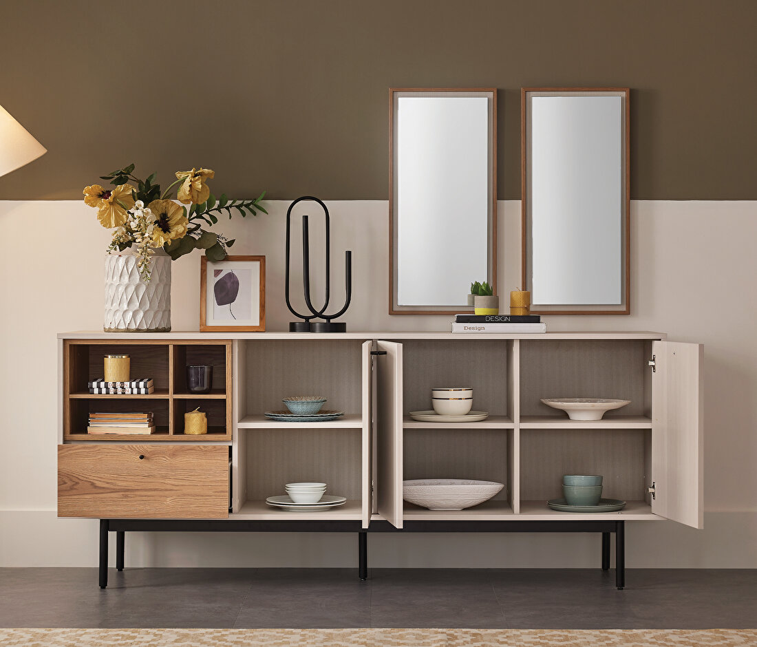Loreto Off-White-Walnut Sideboard