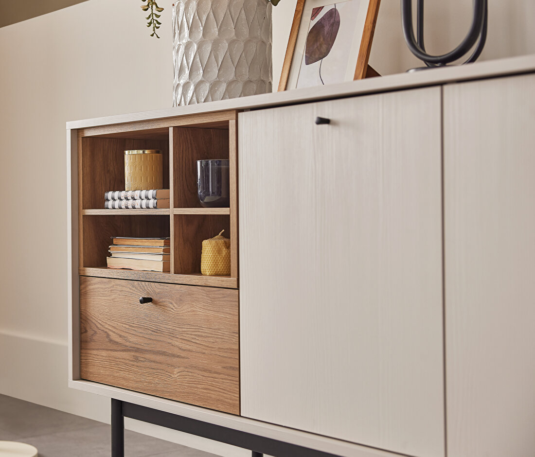 Loreto Off-White-Walnut Sideboard
