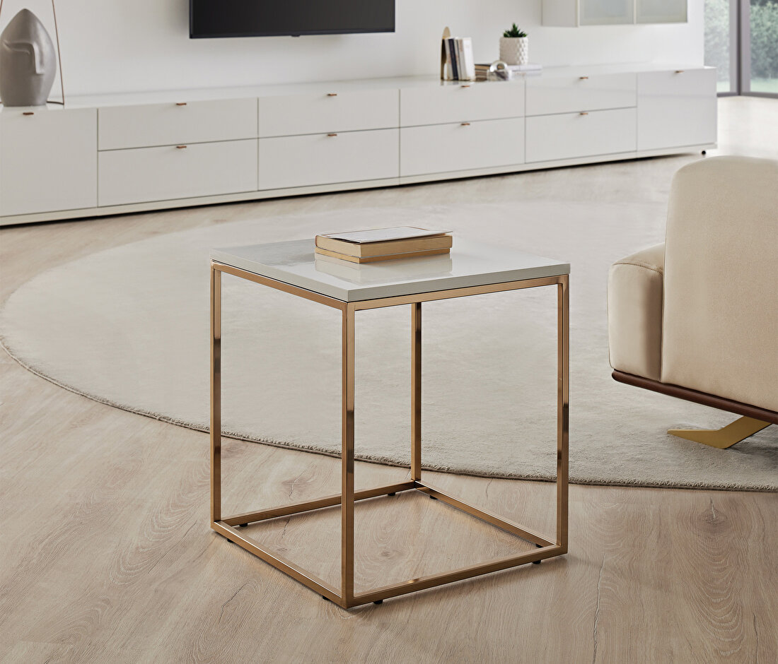 Legato White Side Table
