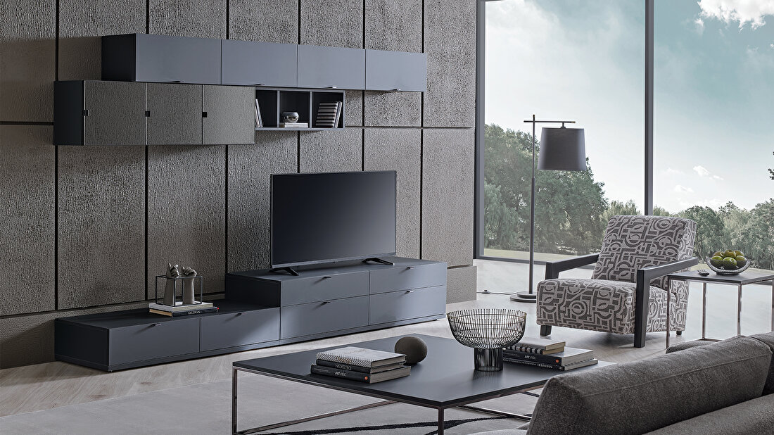 Legato Black TV Stand