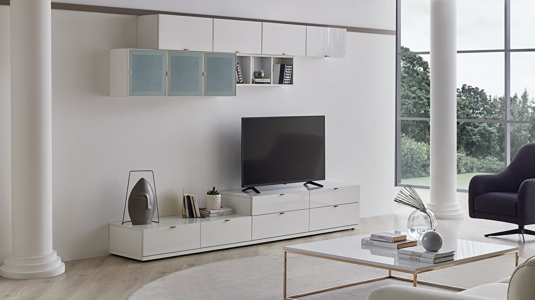 Legato White TV Unit