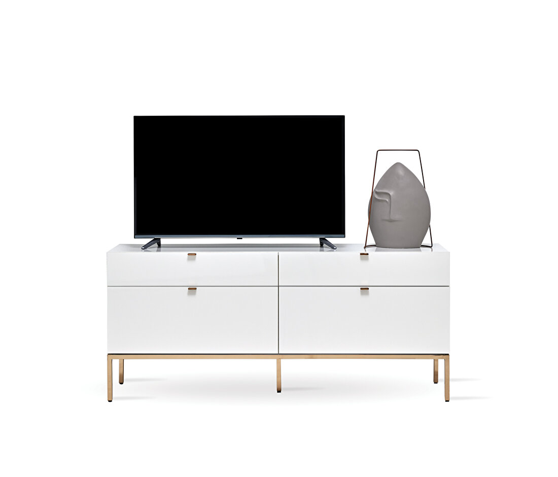 Legato White TV Stand