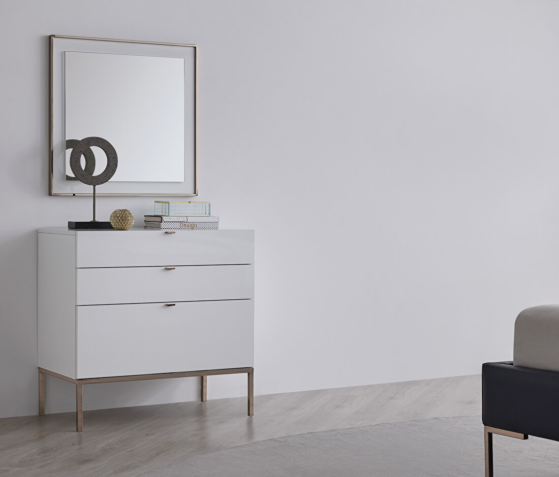 Legato White 3 Drawer Module/Chest of Drawers