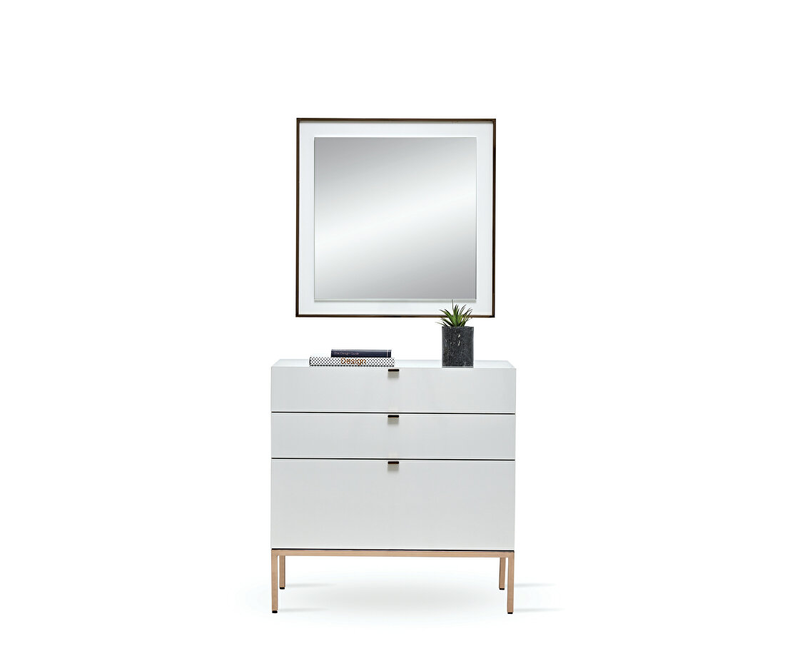 Legato White 3 Drawer Module/Chest of Drawers
