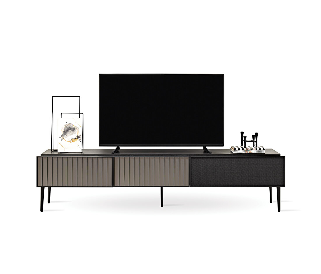 Riga Walnut-Black TV Stand