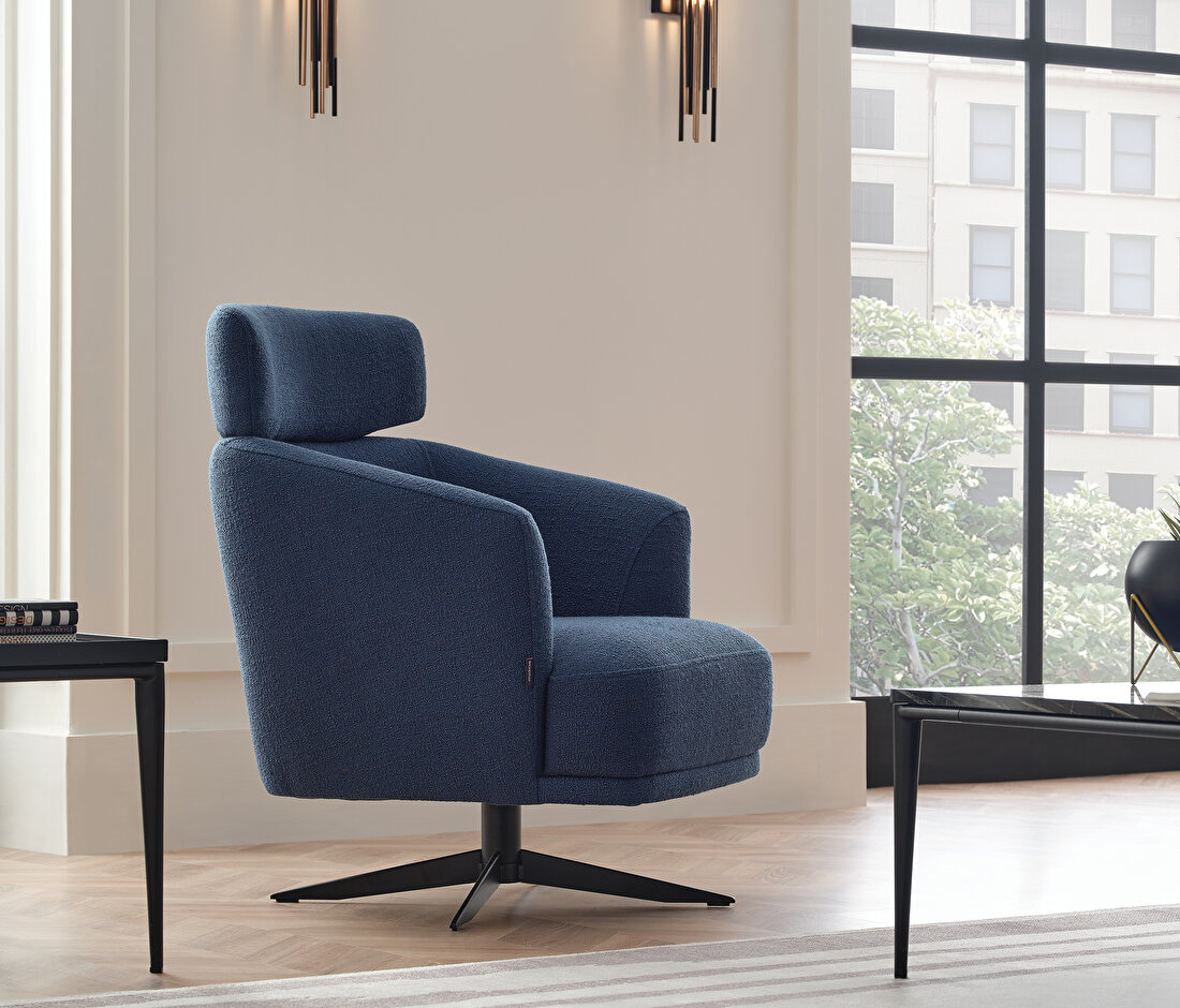 Swan Swivel Armchair - with Headrest
