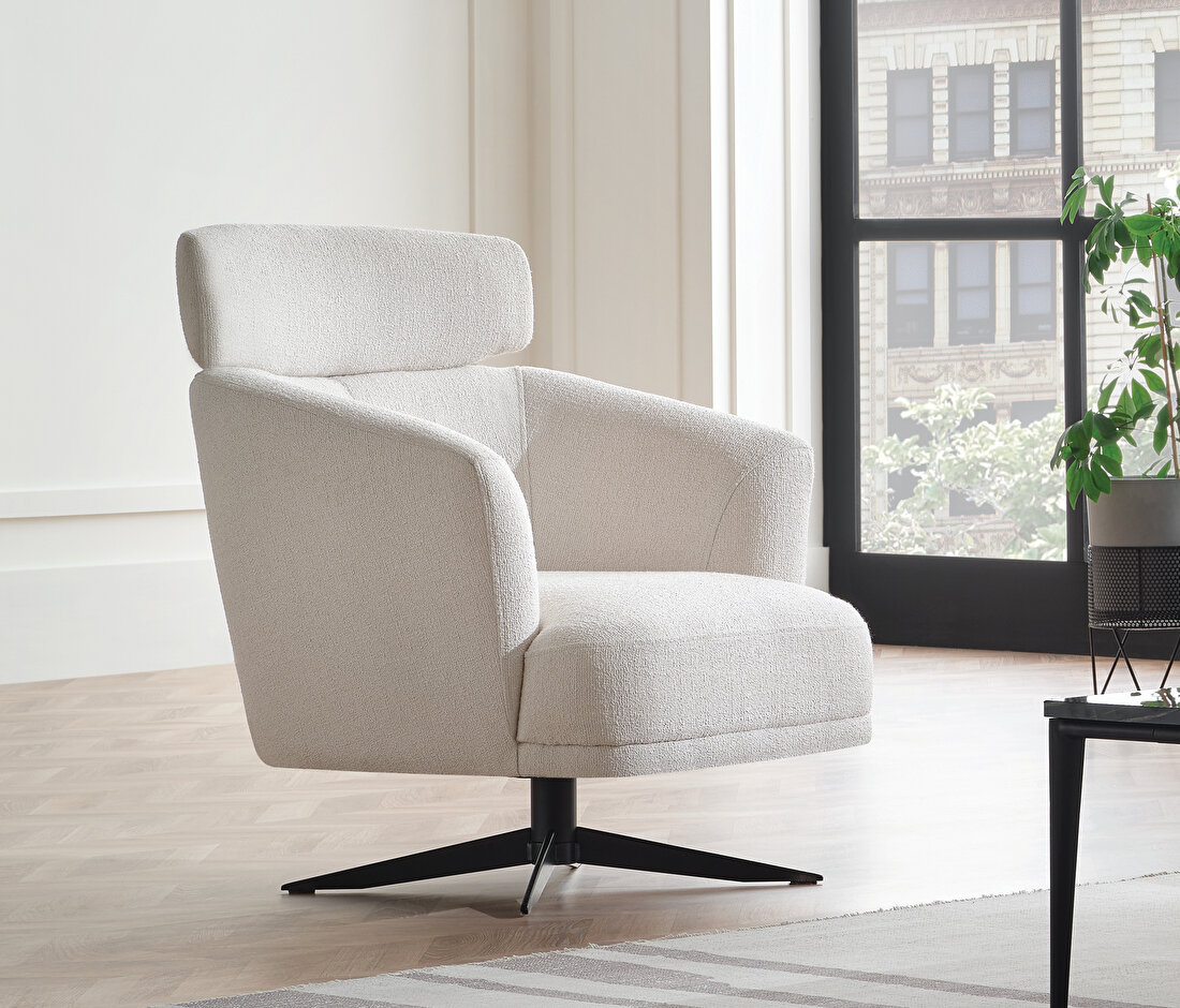 Swan Swivel Armchair - with Headrest