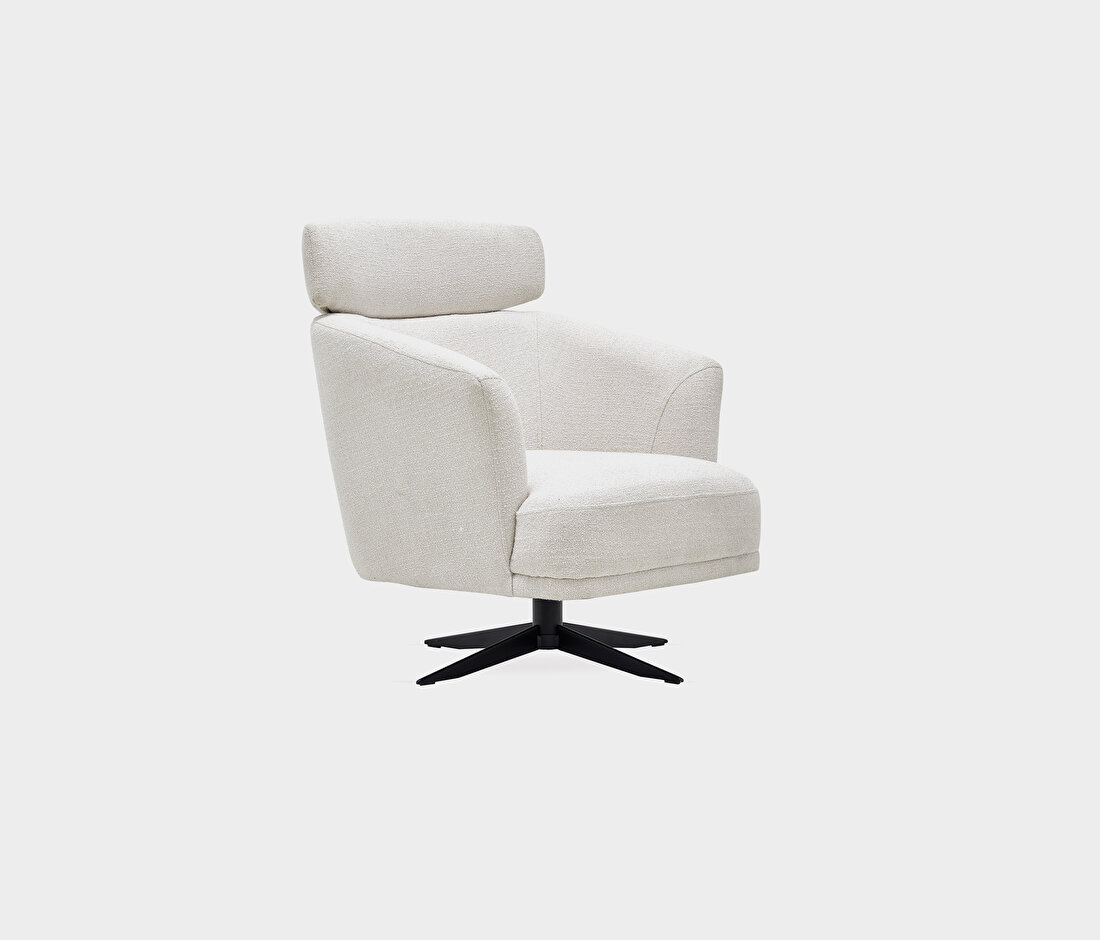Swan Swivel Armchair - with Headrest