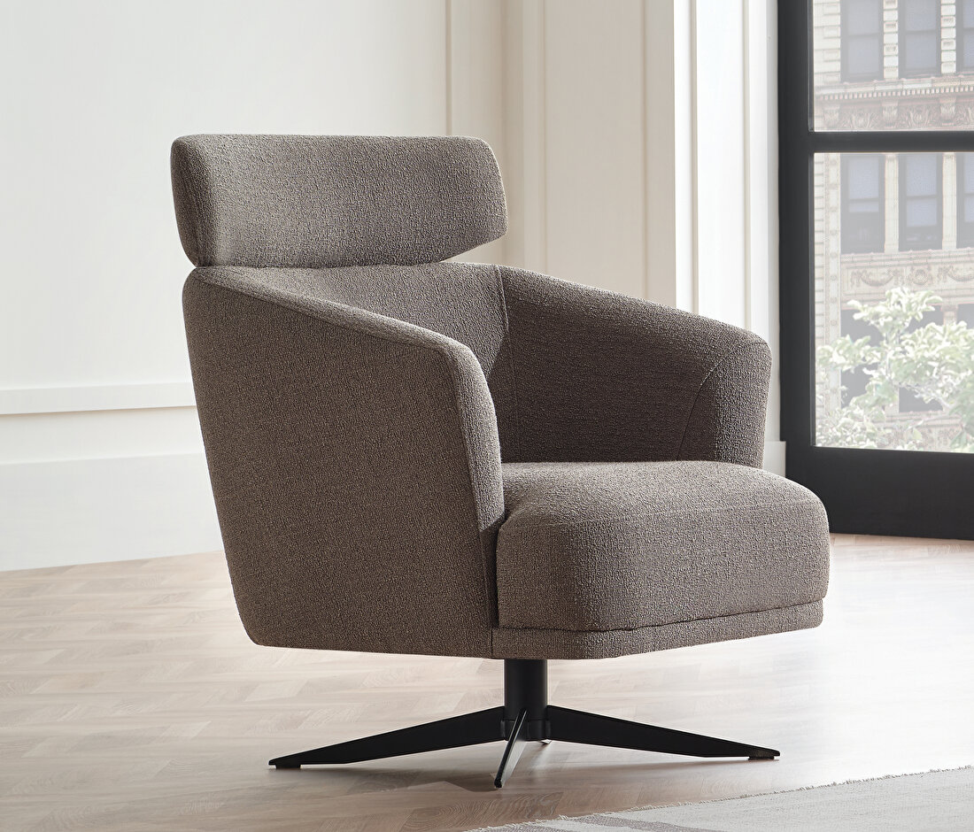 Swan Swivel Armchair with Headrest