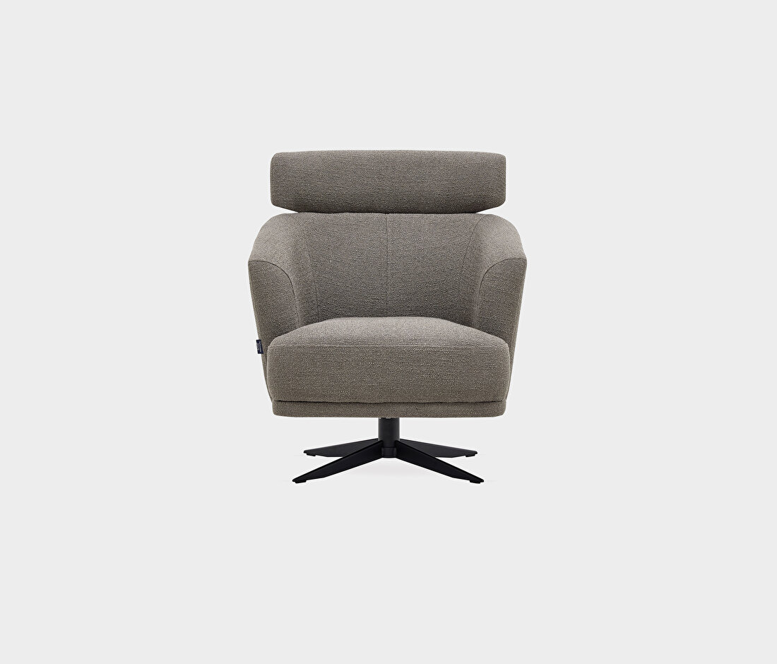 Swan Swivel Armchair with Headrest