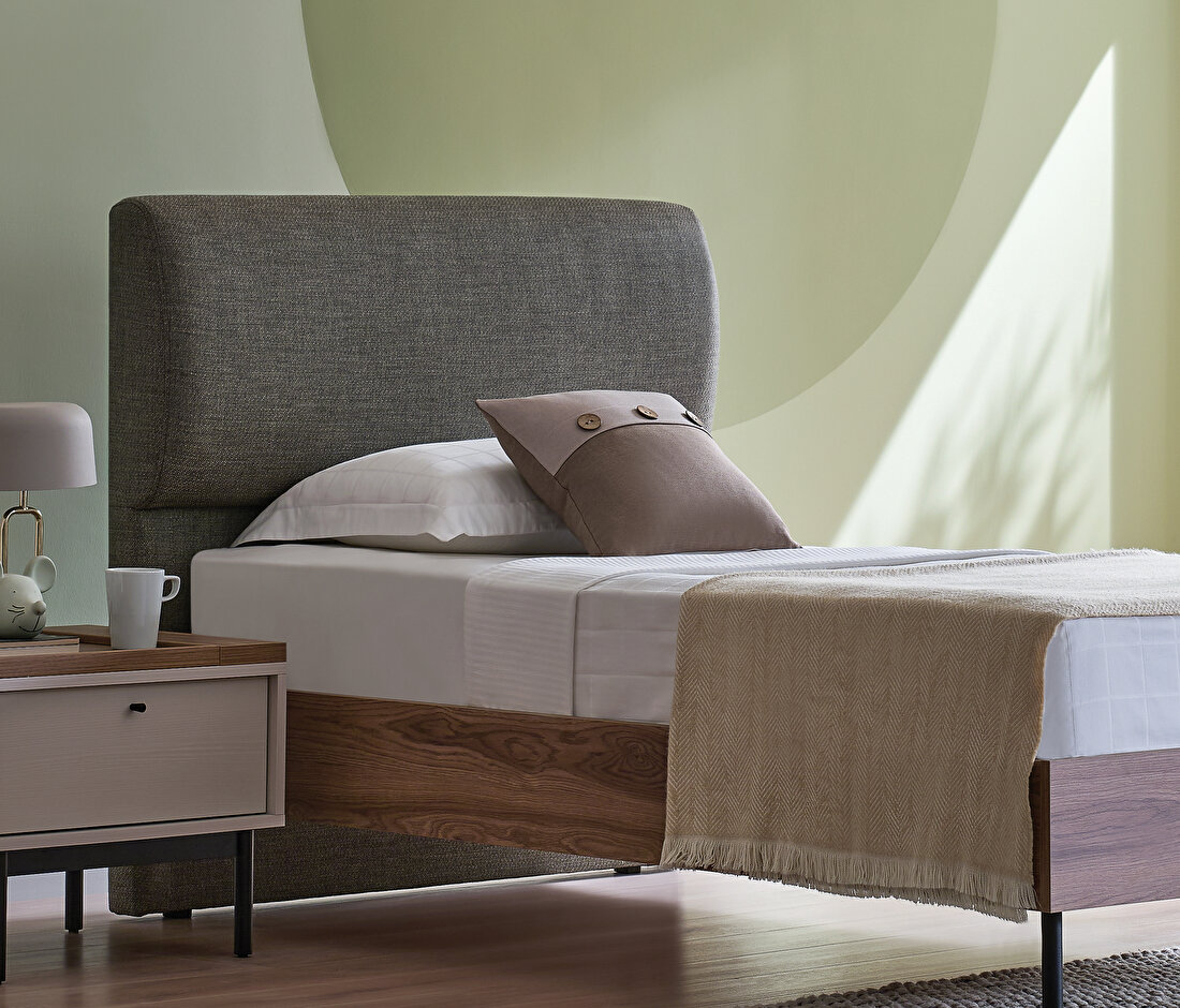Loreto Bedframe with Headboard + Wardrobe with 2 Doors + Study Desk