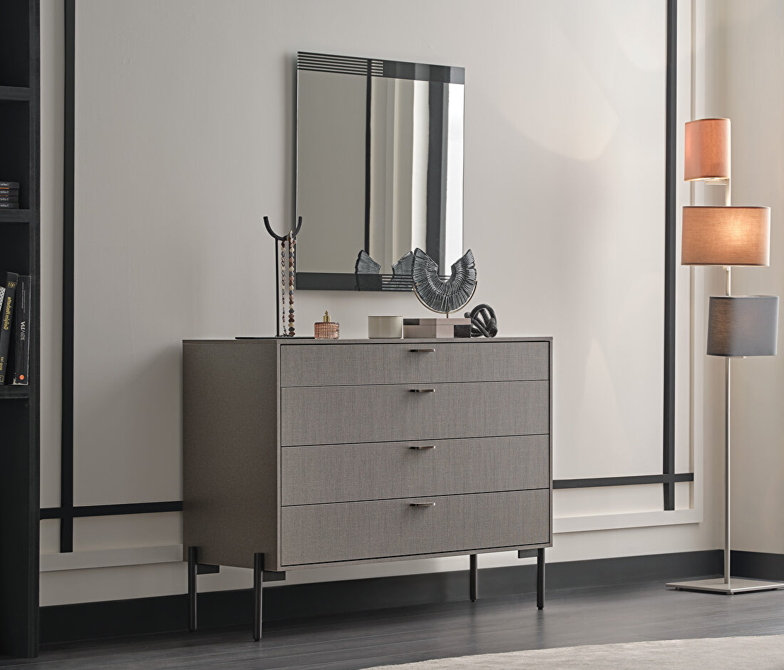 Berta Taupe Chest of Drawers