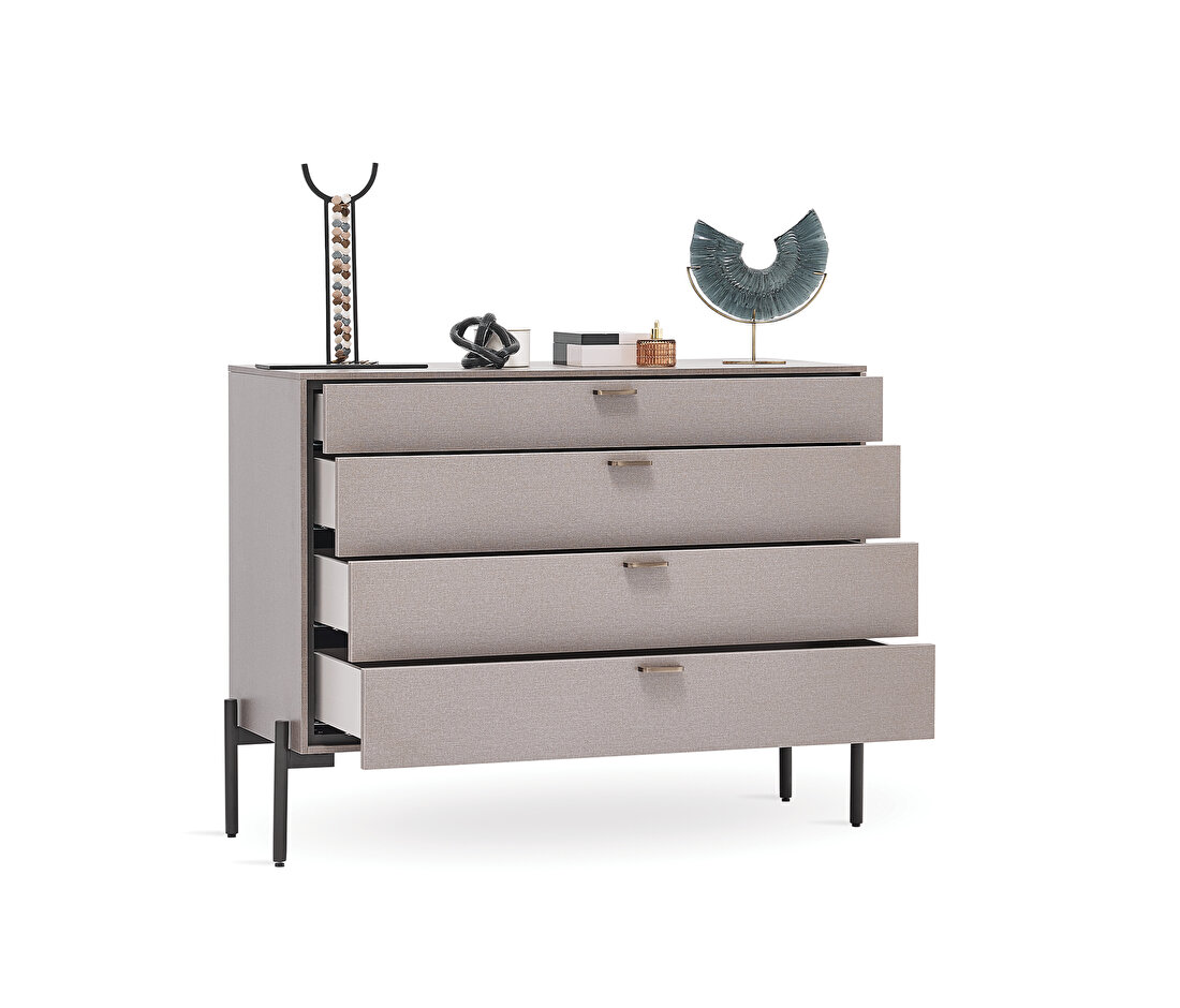 Berta Taupe Chest of Drawers
