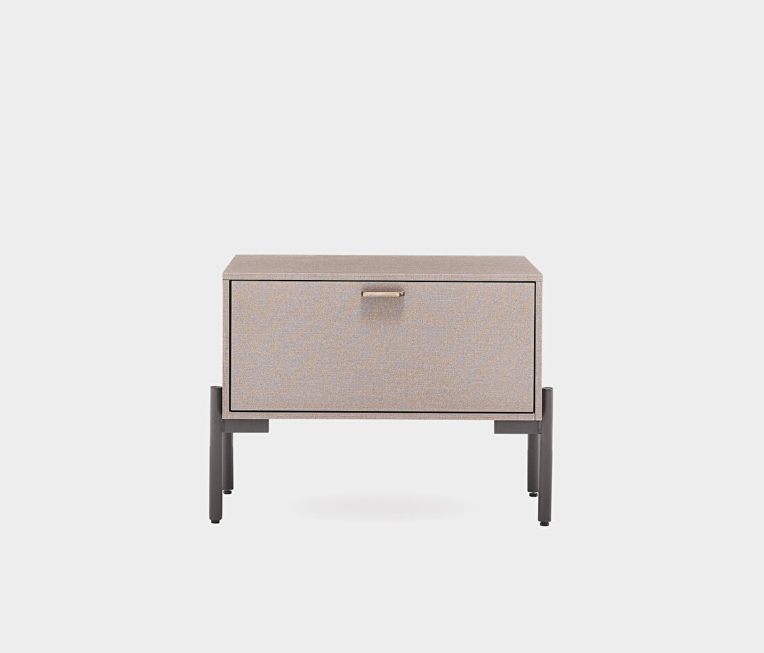 Berta Taupe Nightstand