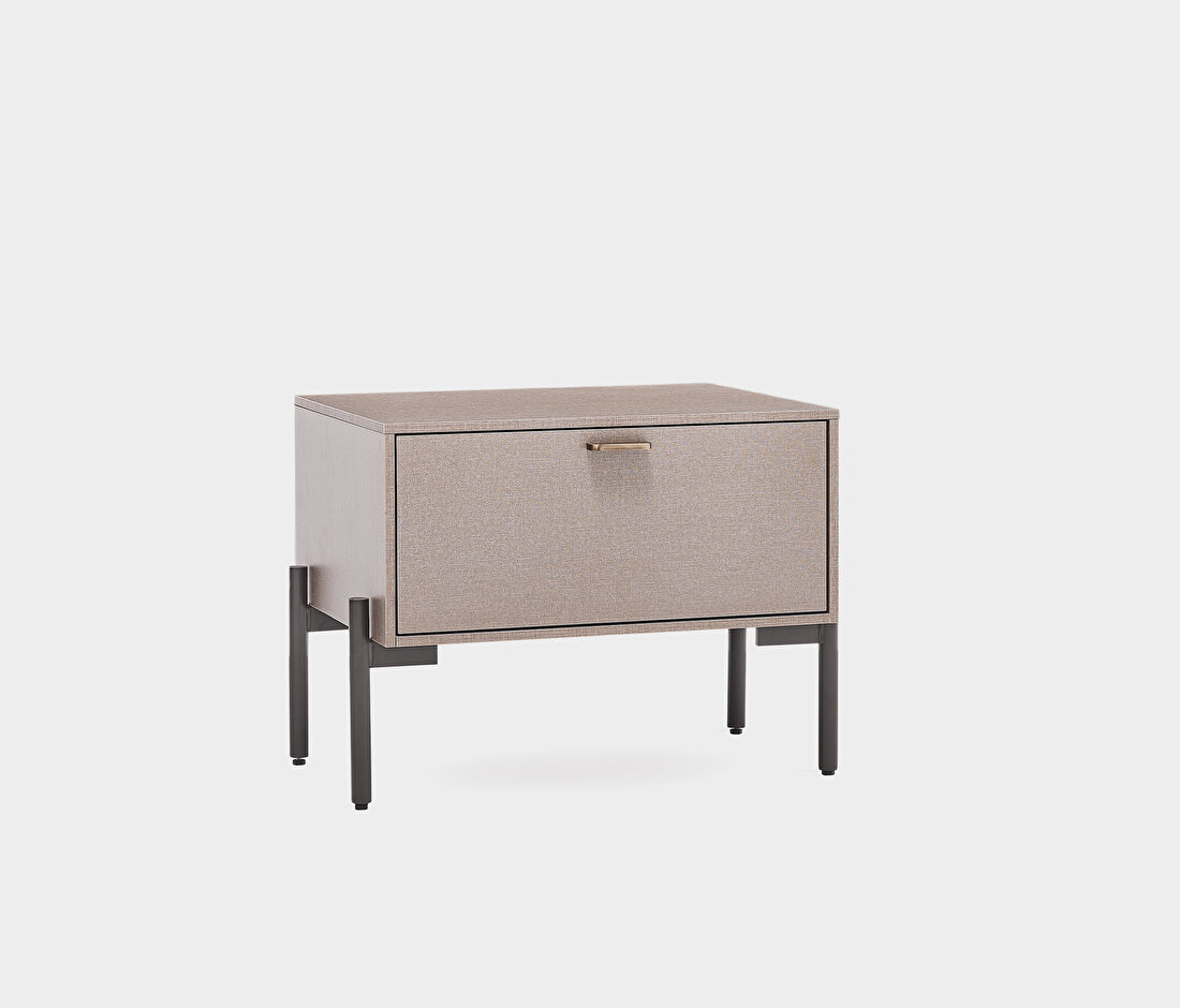 Berta Taupe Nightstand