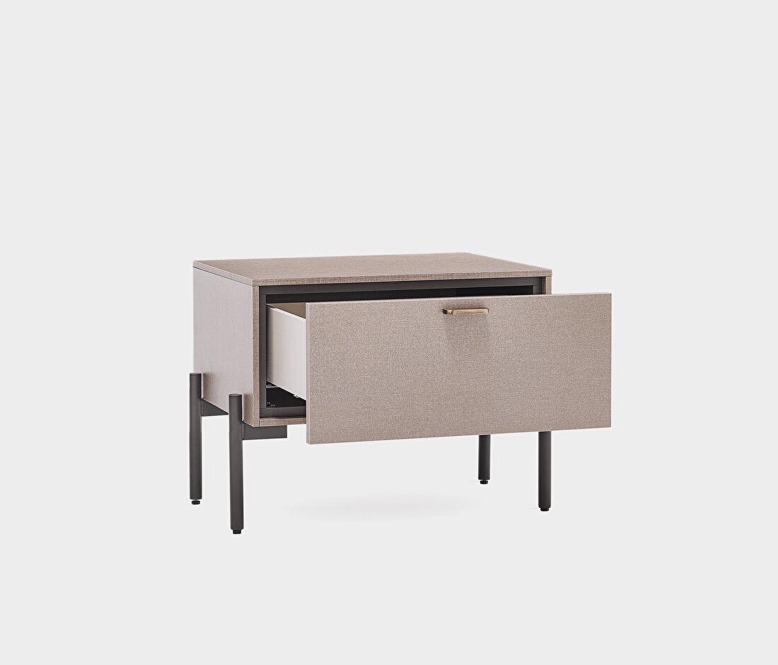 Berta Taupe Nightstand