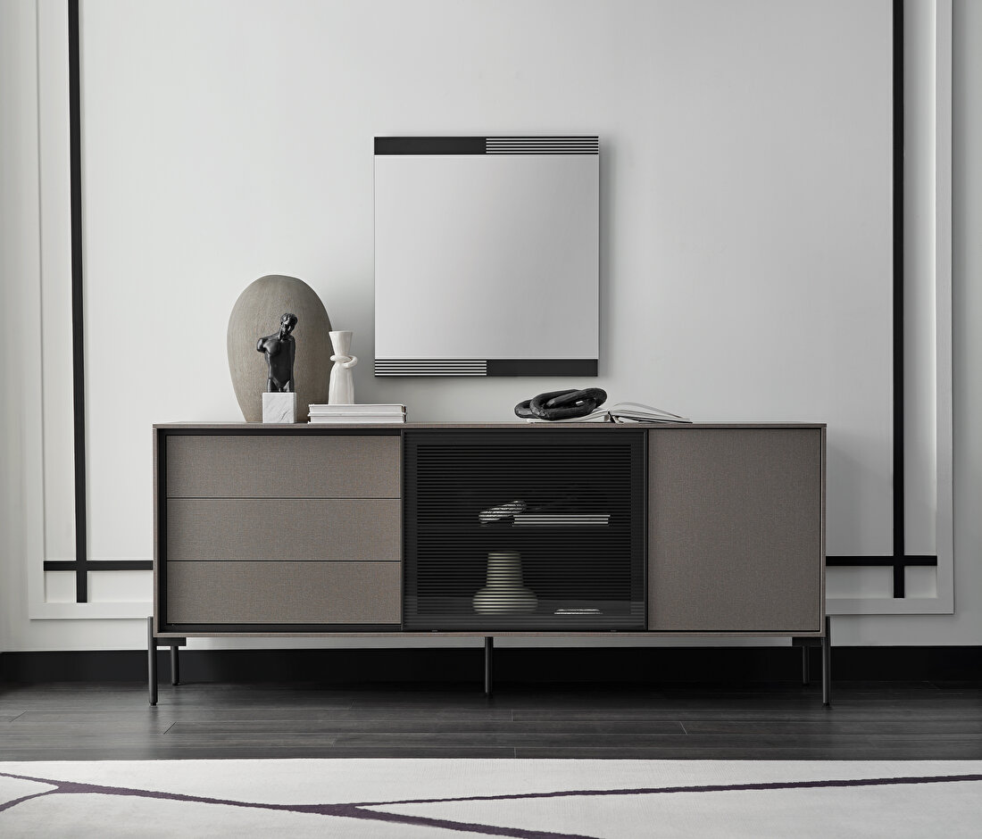 Berta Taupe Sideboard