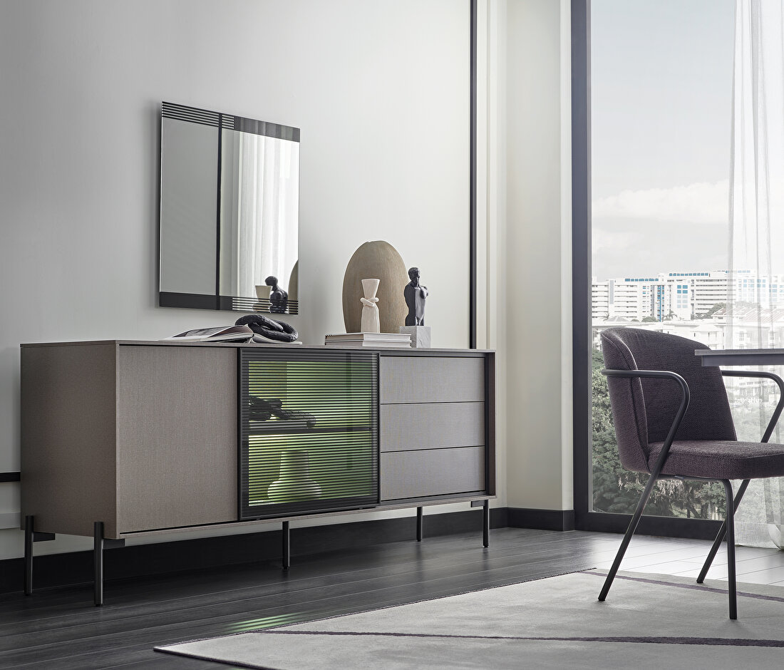 Berta Taupe Sideboard