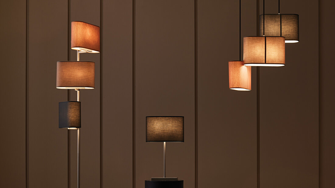 Linen Triple Floor Lamp