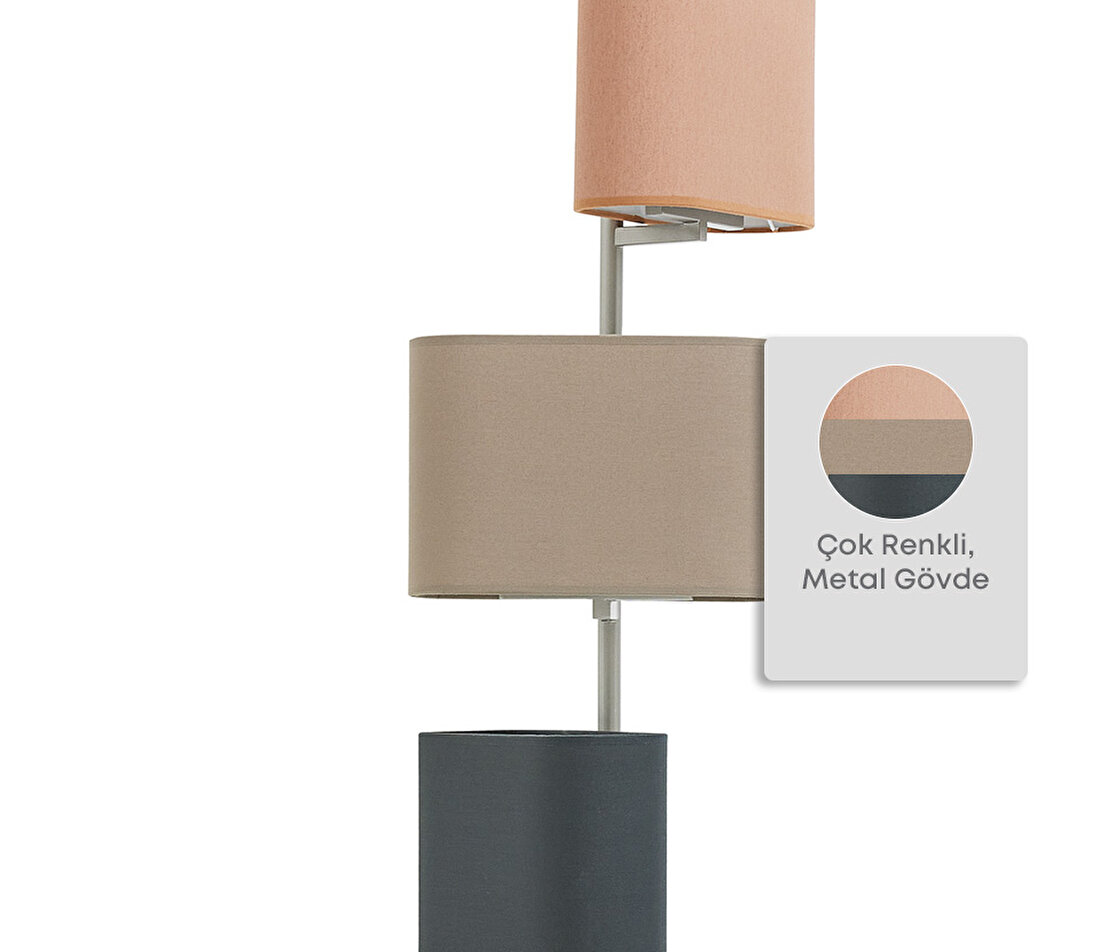Linen Triple Floor Lamp