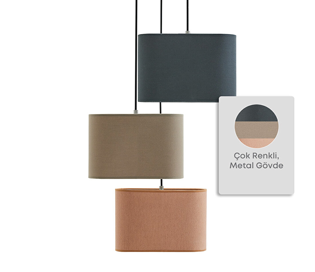 Linen Triple Pendant Lamp