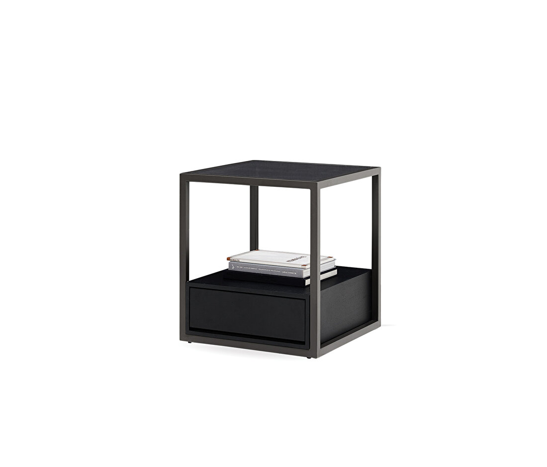 Berta Dark Gray Side Table