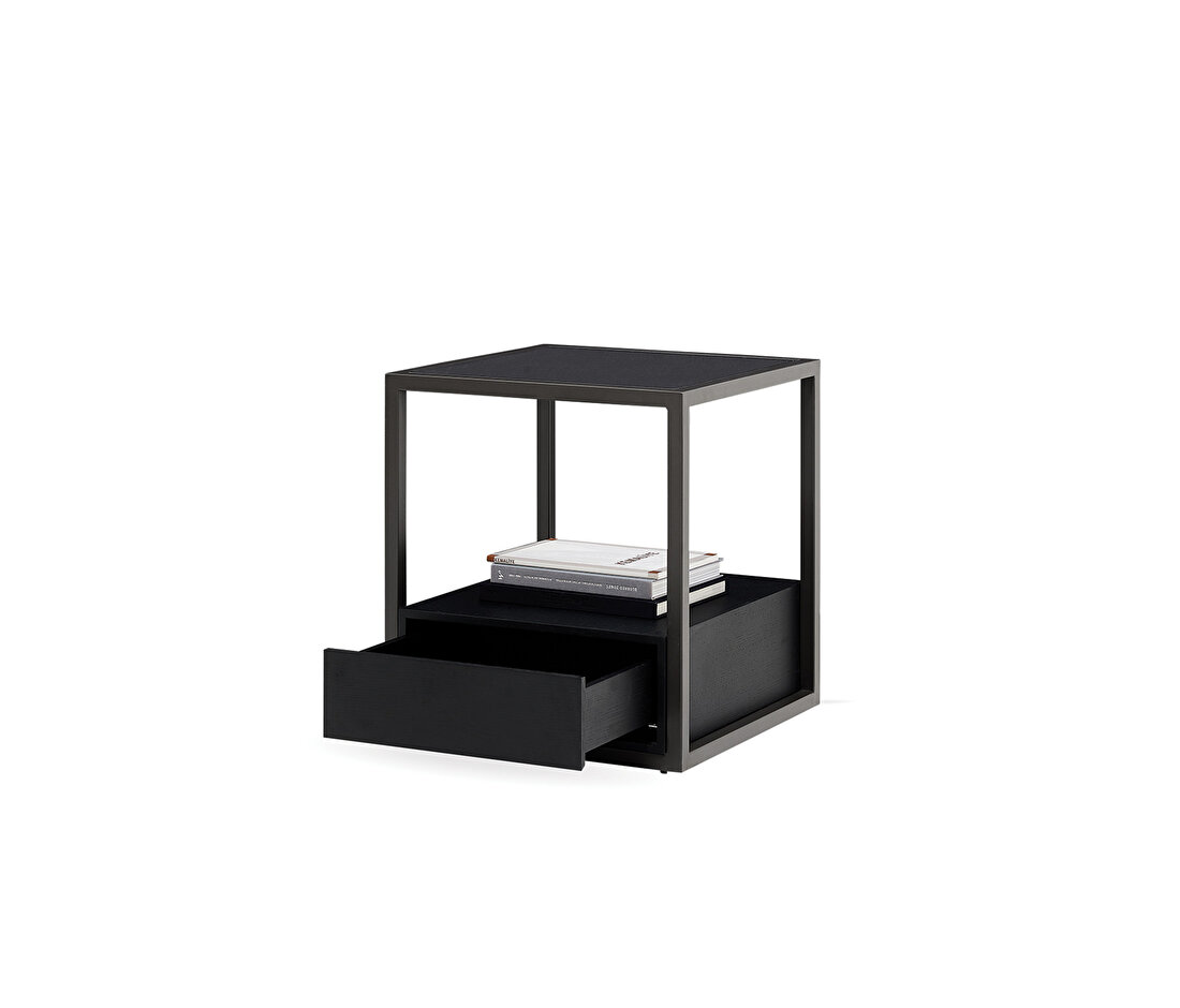 Berta Dark Gray Side Table
