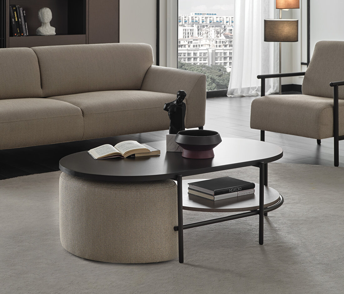 Berta Taupe Coffee Table