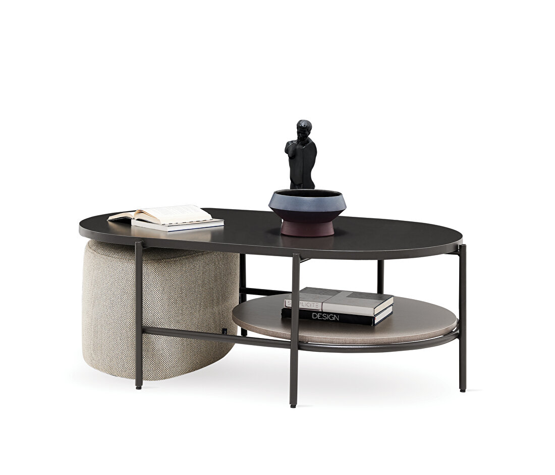 Berta Taupe Coffee Table