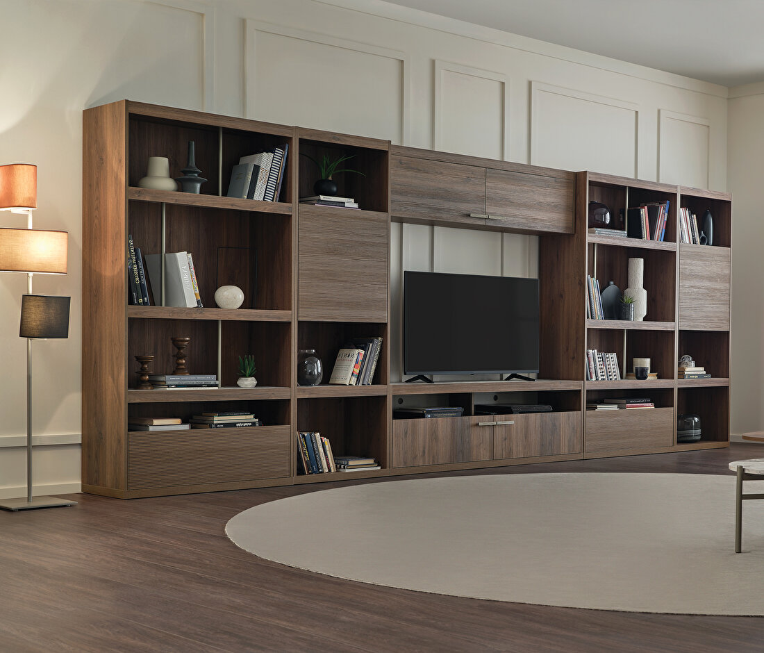 Pavia Walnut TV Unit Combination 1