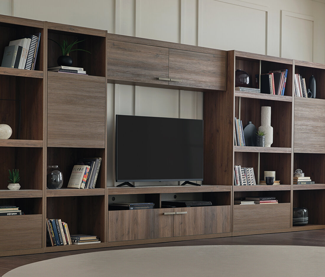 Pavia Walnut TV Unit Combination 1