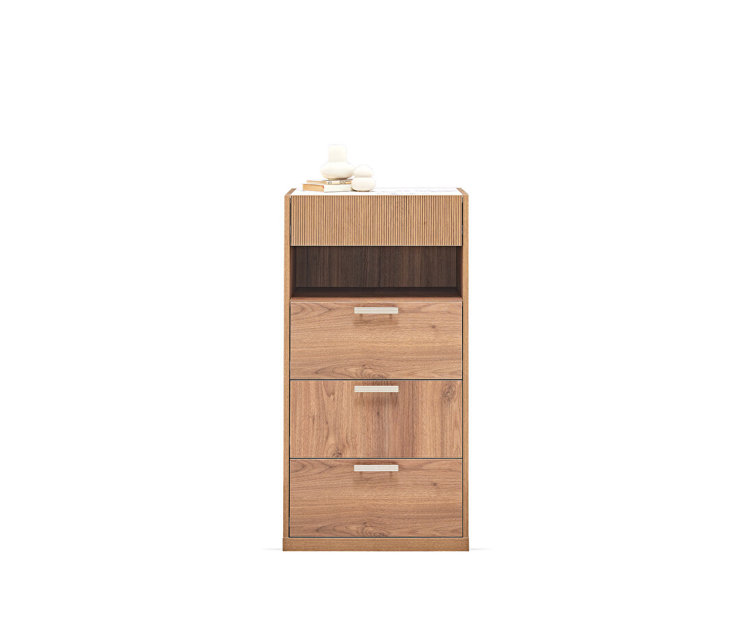 Pavia Walnut High Chest of Drawers