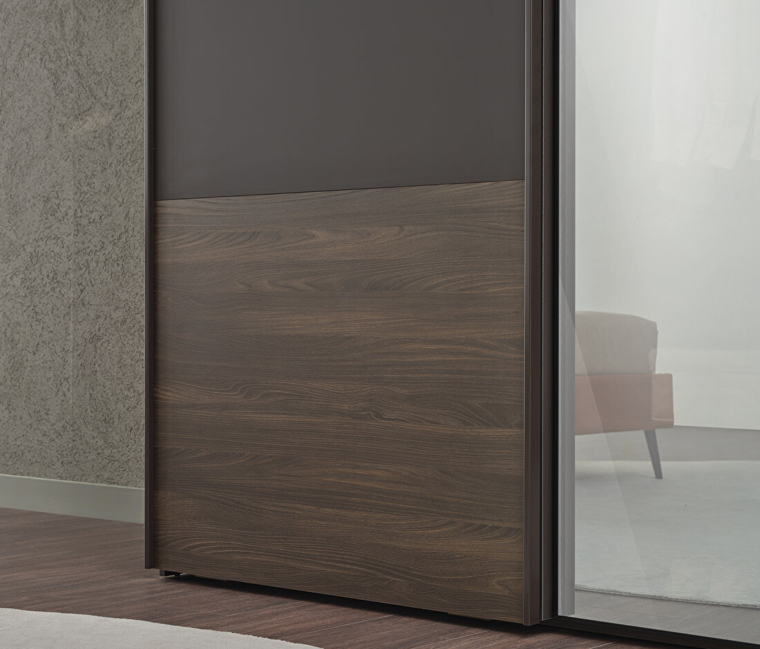 Marion Dark Brown-Walnut Wardrobe