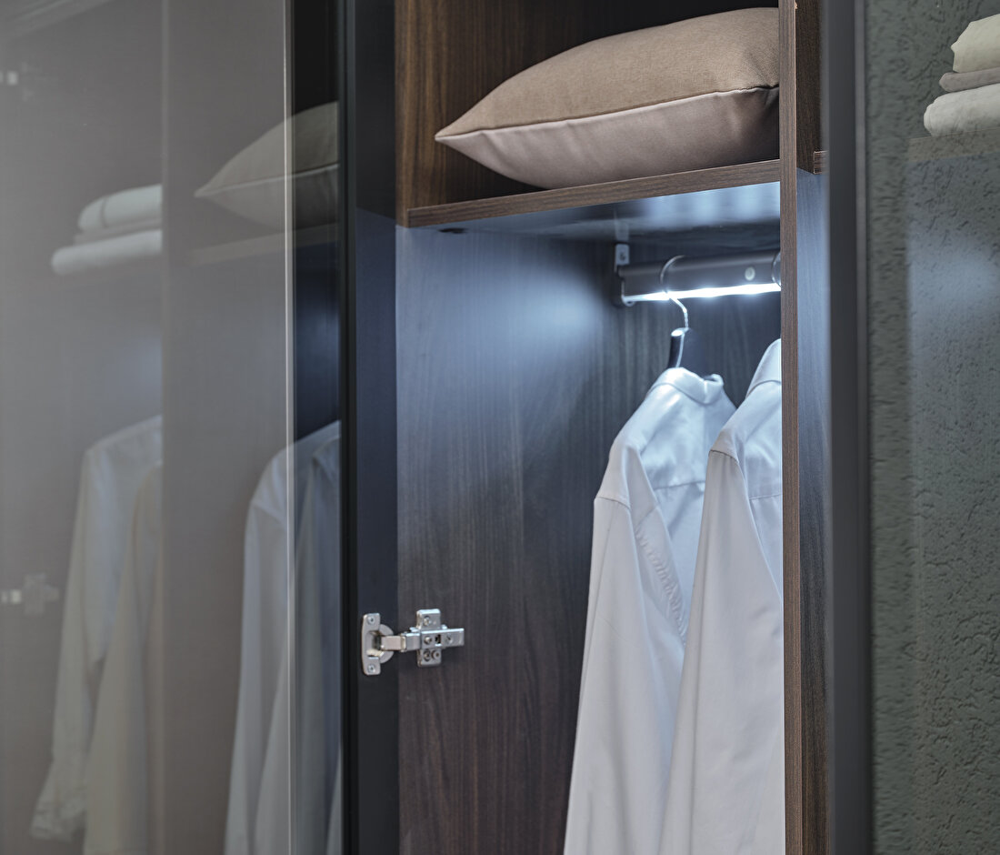 Marion Dark Brown-Walnut Wardrobe
