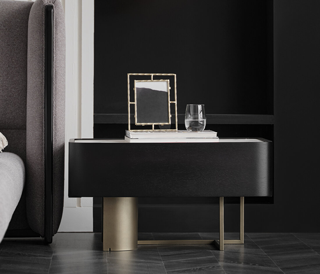 Suva Black Nightstand