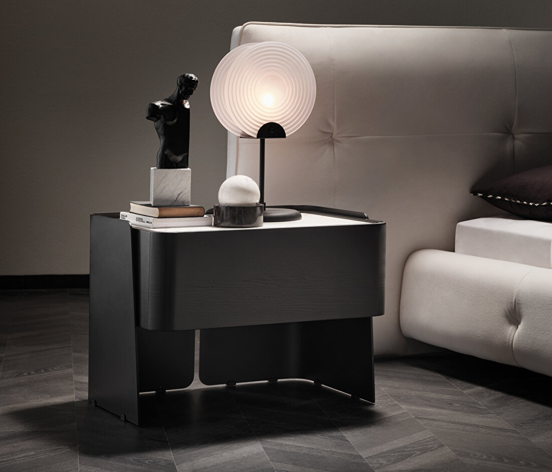 Asmara Black Nightstand