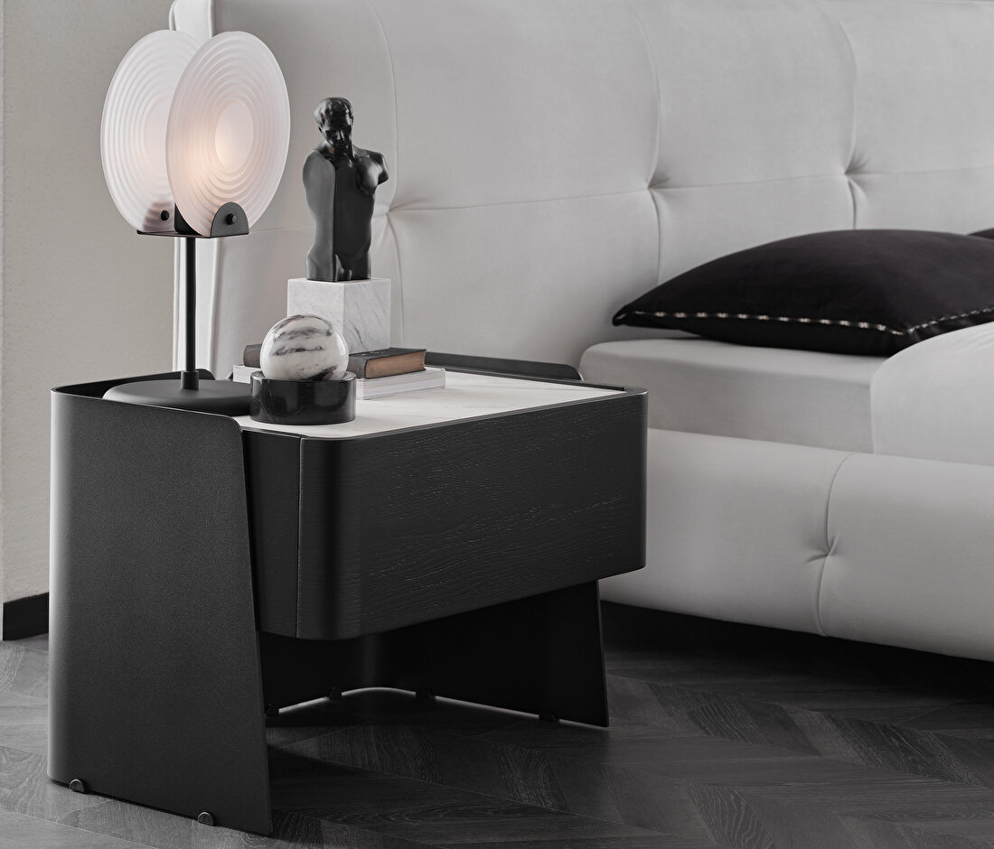 Asmara Black Nightstand