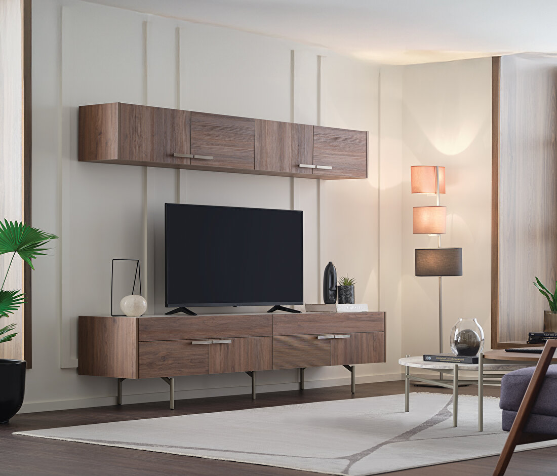 Pavia Walnut TV Unit Combination 2
